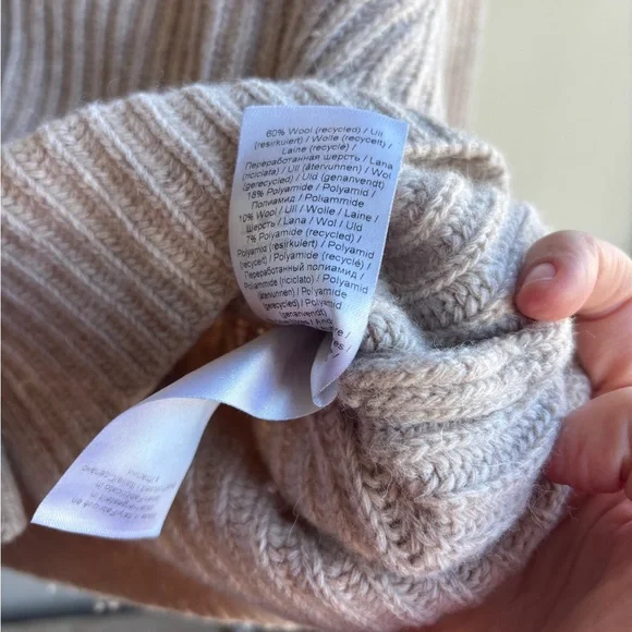 Ganni Taupe Ribbed Cardigan - Picture 3 of 3